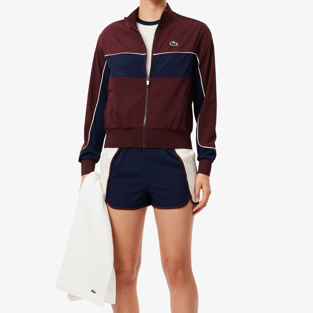 Lacoste Women's Burgundy and Navy Jacket